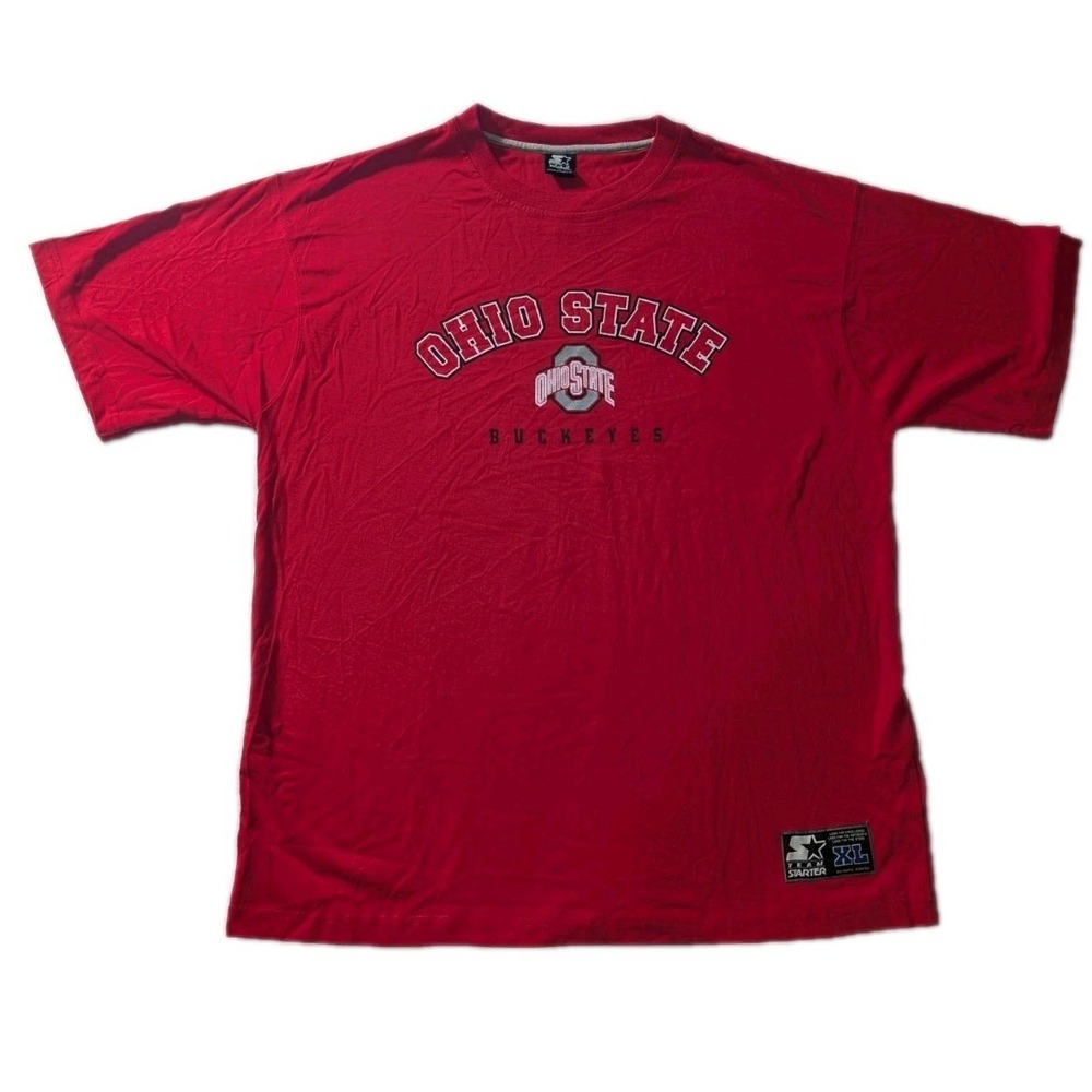 Vintage Ohio‎ State Buckeyes Starter T Shirt Red XL Y2K NCAA Officially Licensed